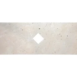 Casa Linéa MOSAIQUE RENAISSANCE TRAVERTIN IVOIRE PERCE 1 PIÈCE 20 x 50 CM CASA LINEA- Travertin