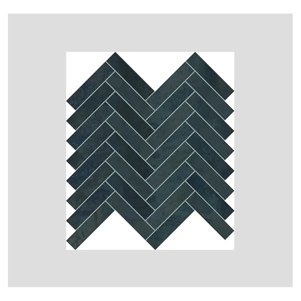 Aelle Carrelage Mosaique sol / mur chevron effet métalanthracite 28,1x28,1cm IONIC MAGNETIC STEEL- Mosaïque Pour Salle De Bains