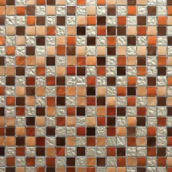 Casa Linéa Mosaïque Pour Salle De Bains|Mosaïque<MOSAIQUE VERRALU MARTELE MARRON 1 PLAQUE 30 x 30 CM CASA LINEA
