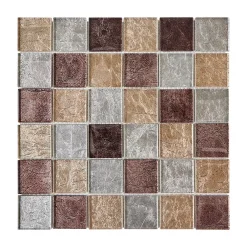 MATinter Mosaique verre Athenes marron L. 30 x l. 30 cm Mat Inter- Mosaïque|Mosaïque Pour Douche