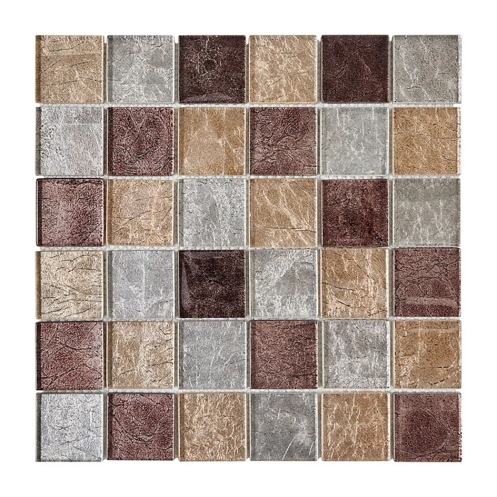 MATinter Mosaique verre Athenes marron L. 30 x l. 30 cm Mat Inter- Mosaïque|Mosaïque Pour Douche