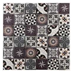 Mat Inter Mosaïque Pour Wc|Mosaïque Pour Salle De Bains<Mosaique verre Marge marron L. 30 x l. 30 cm
