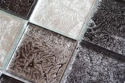 Carrelage Signature Mosaïque Pour Pièce À Vivre|Mosaïque Pour Douche<Mosaqiue de verre Froisse Noir Gris Argent 4.8 X 4.8 Cm - vendu par plaque de 30 X 30 Cm -