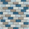 GoodHome Mosaïque 30 x 30 cm Glass bleu- Mosaïque Pour Douche|Mosaïque Pour Wc