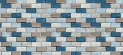 GoodHome Mosaïque 30 x 30 cm Glass bleu- Mosaïque Pour Douche|Mosaïque Pour Wc