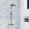 Casa Linea Mosaïque 30 x 30 cm Hexa Travertin gris- Mosaïque Pour Douche|Mosaïque Pour Wc