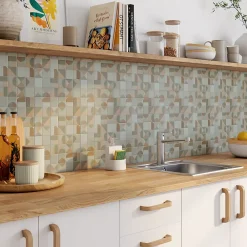 GoodHome Mosaïque Pour Salle De Bains<Mosaïque 30 x 30 cm Seventies orange