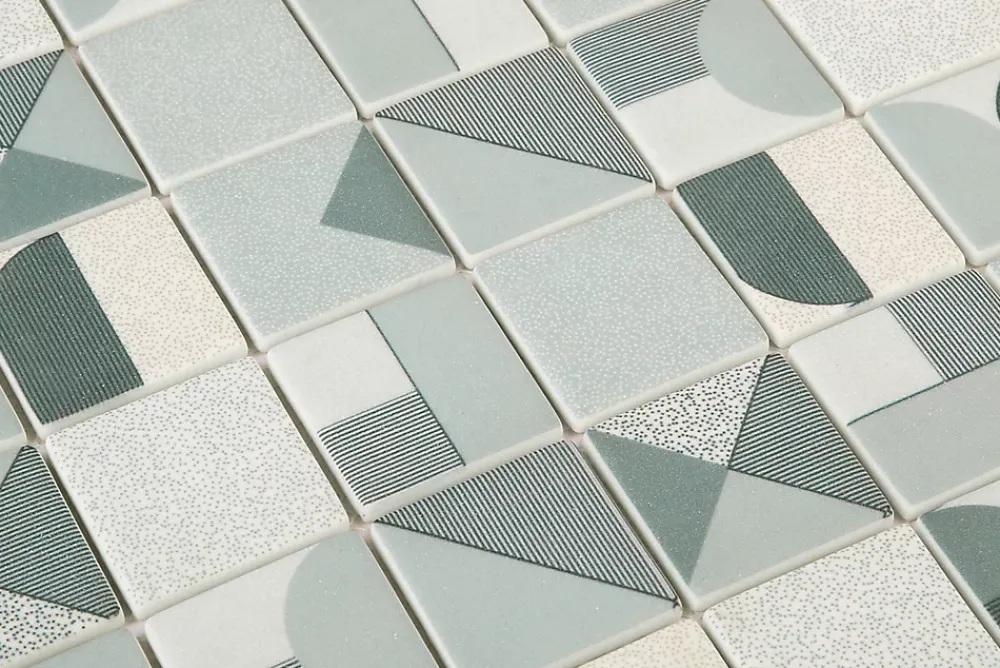 GoodHome Mosaïque Pour Douche|Mosaïque Pour Wc<Mosaïque 30 x 30 cm Seventies bleu