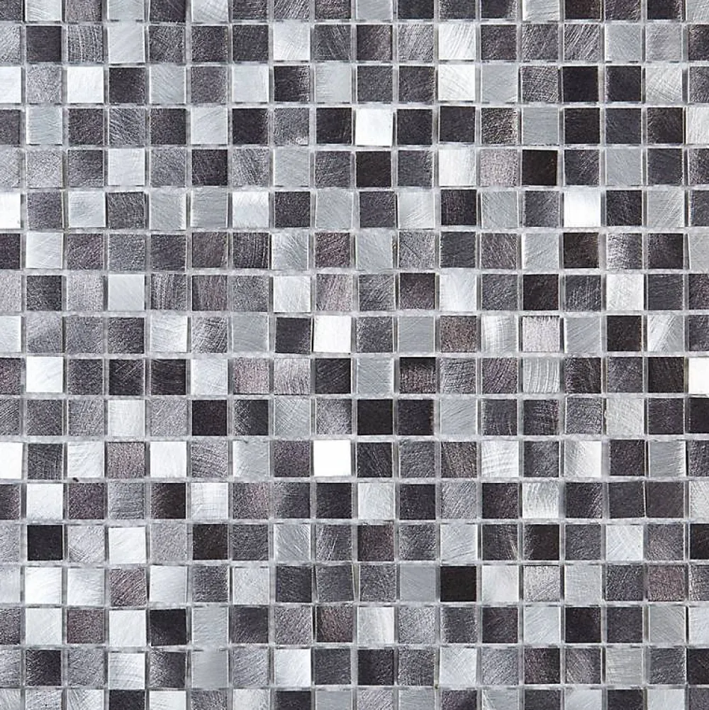 Decoon Mosaïque Alu - Gris - 1.5 x 1.5 cm- Mosaïque Pour Douche|Mosaïque Pour Salle De Bains