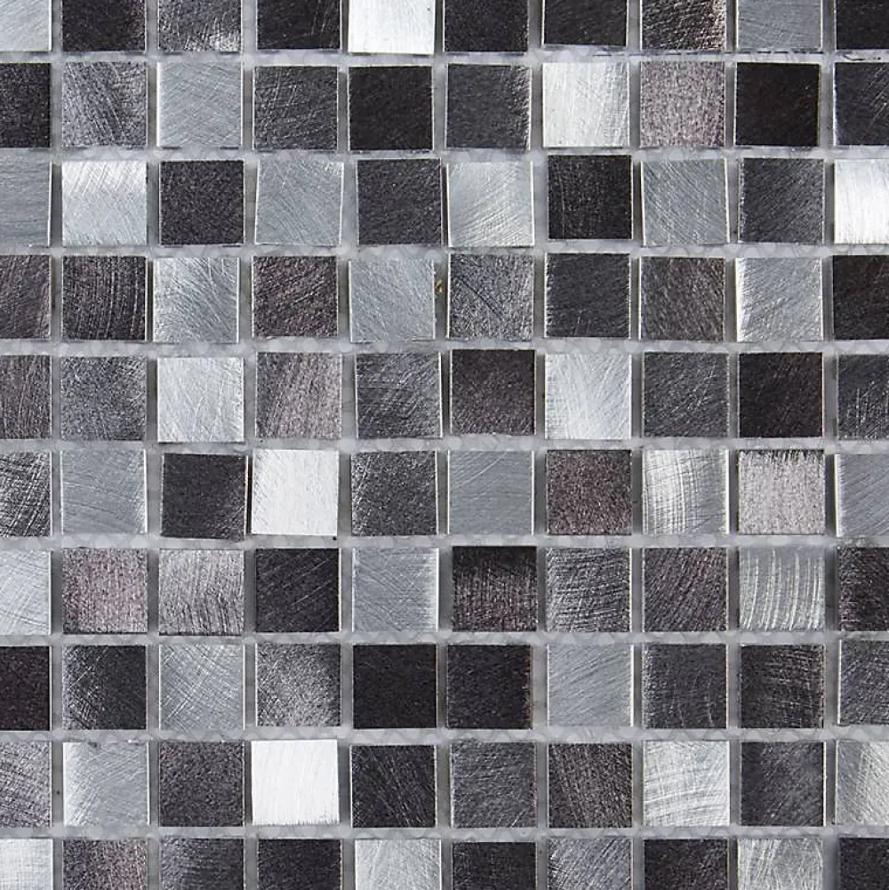 Decoon Mosaïque Alu - Gris - 1.5 x 1.5 cm- Mosaïque Pour Douche|Mosaïque Pour Salle De Bains