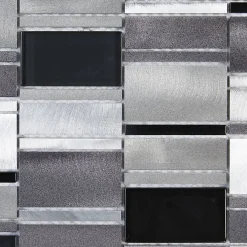 Decoon Mosaïque Pour Wc|Mosaïque Pour Salle De Bains<Mosaïque Alu / Verre - Gris -