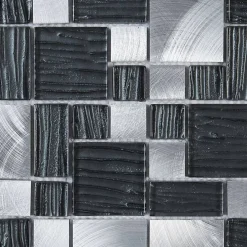Decoon Mosaïque Alu / Verre - Puzzle -- Mosaïque Pour Salle De Bains|Mosaïque Pour Pièce À Vivre