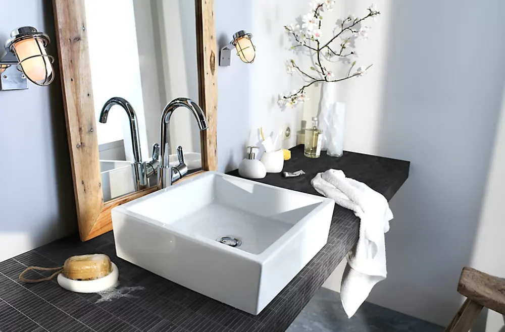GoodHome Mosaïque anthracite effet pierre 30,4x30,3cm Slate- Mosaïque|Mosaïque Pour Douche