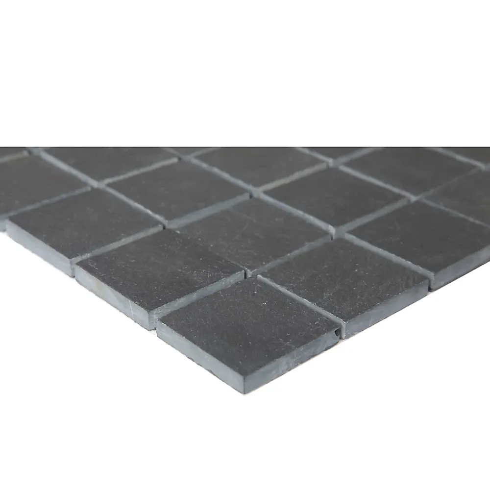 GoodHome Mosaïque anthracite 30,4x30,3cm Slate- Mosaïque Pour Pièce À Vivre|Mosaïque