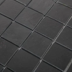 GoodHome Mosaïque anthracite 30,4x30,3cm Slate- Mosaïque Pour Pièce À Vivre|Mosaïque