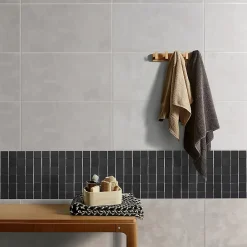 GoodHome Mosaïque anthracite 30,4x30,3cm Slate- Mosaïque Pour Pièce À Vivre|Mosaïque