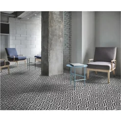 Gioia Materia Mosaïque Art factory hexagone 2,6x2,2cm motif Piano noir et blanc sur trame nylon 33,3x33,3cm Satiné boite de 1 m2- Carrelage Sol Pour Wc
