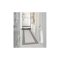 Gioia Materia Mosaïque Art factory hexagone 2,6x2,2cm motif Fado noir et blanc sur trame nylon 33,3x33,3cm Satiné boite de 1 m2- Carrelage Sol Uni|Carrelage Sol Pour Wc