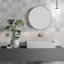 GoodHome Mosaïque beige 30x30cm Ikarai- Mosaïque Pour Douche|Mosaïque Pour Wc