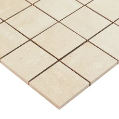 GoodHome Mosaïque beige 30x30cm Soft travertin- Mosaïque|Mosaïque Pour Douche