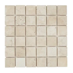 GoodHome Travertin|Mosaïque<Mosaïque beige 30,5x30,5cm Travertino pierre naturelle