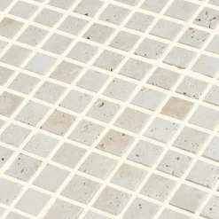 GoodHome Mosaïque beige 30,5x30,5cm Travertino pierre naturelle mat- Mosaïque Pour Pièce À Vivre|Travertin