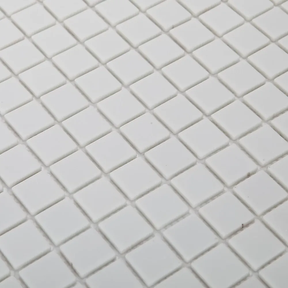 GoodHome Mosaïque blanc 30x30cm Plain carré- Mosaïque Pour Douche|Mosaïque Pour Wc