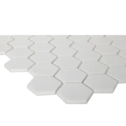 GoodHome Mosaïque blanc 30x30cm Plain- Mosaïque|Mosaïque Pour Wc