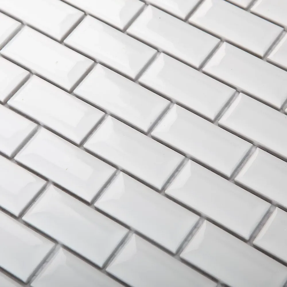 GoodHome Mosaïque Pour Pièce À Vivre|Mosaïque<Mosaïque blanc 30x30cm Trentie