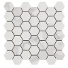 GoodHome Mosaïque blanc 30x30cm Ultimate marble mat- Mosaïque|Mosaïque Pour Douche