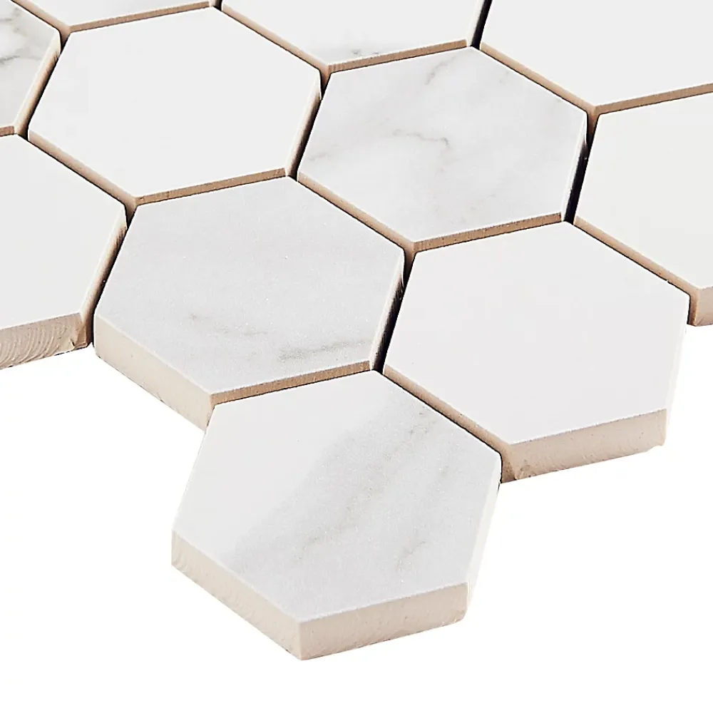 GoodHome Mosaïque blanc 30x30cm Ultimate marble mat- Mosaïque|Mosaïque Pour Douche