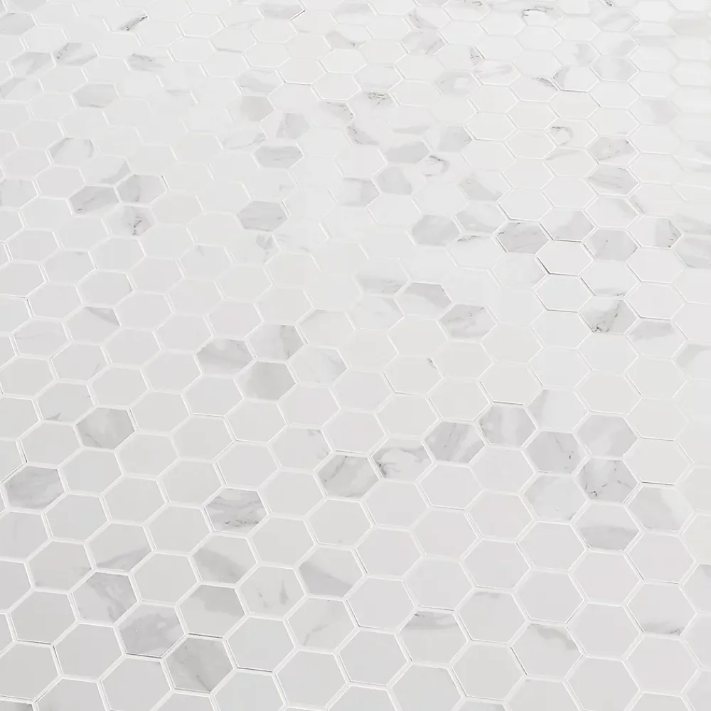 GoodHome Mosaïque blanc 30x30cm Ultimate marble mat- Mosaïque|Mosaïque Pour Douche