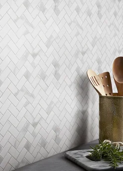 GoodHome Mosaïque blanc 30x30cm Ultimate marble- Mosaïque Pour Wc|Mosaïque Pour Salle De Bains