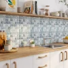 GoodHome Mosaïque Pour Wc|Mosaïque Pour Pièce À Vivre<Mosaïque bleu et blanc 30x30cm