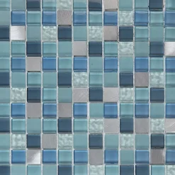 GoodHome Mosaïque Pour Douche|Mosaïque Pour Wc<Mosaïque bleu 30x30cm Lizon