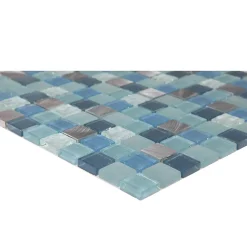 GoodHome Mosaïque Pour Douche|Mosaïque Pour Wc<Mosaïque bleu 30x30cm Lizon