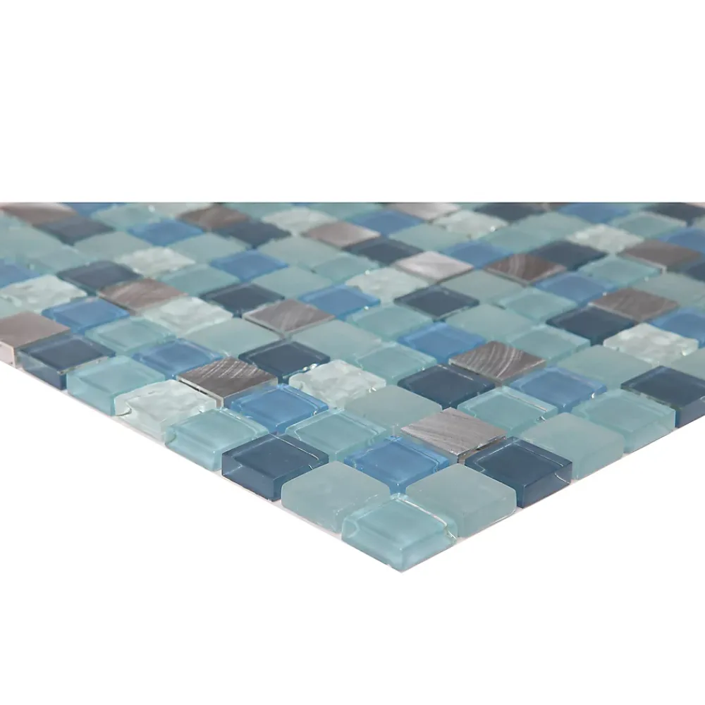 GoodHome Mosaïque Pour Douche|Mosaïque Pour Wc<Mosaïque bleu 30x30cm Lizon