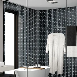 GoodHome Mosaïque céramique bleu L. 29,3 x l. 28,8 cm- Mosaïque Pour Pièce À Vivre|Mosaïque Pour Salle De Bains