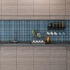 GoodHome Mosaïque céramique Elko bleu L. 30,3 x l. 30,3 cm- Mosaïque Pour Douche|Mosaïque Pour Wc