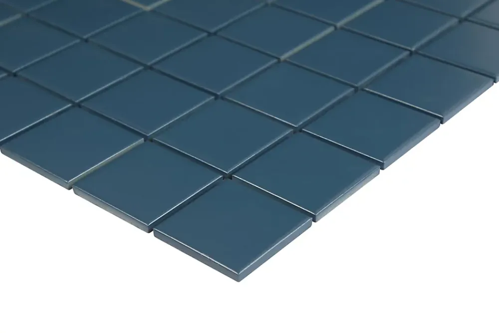 GoodHome Mosaïque céramique Elko bleu L. 30,3 x l. 30,3 cm- Mosaïque Pour Douche|Mosaïque Pour Wc