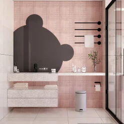 GoodHome Mosaïque céramique Elko rose L. 30,3 x l. 30,3 cm- Mosaïque Pour Salle De Bains|Mosaïque Pour Pièce À Vivre