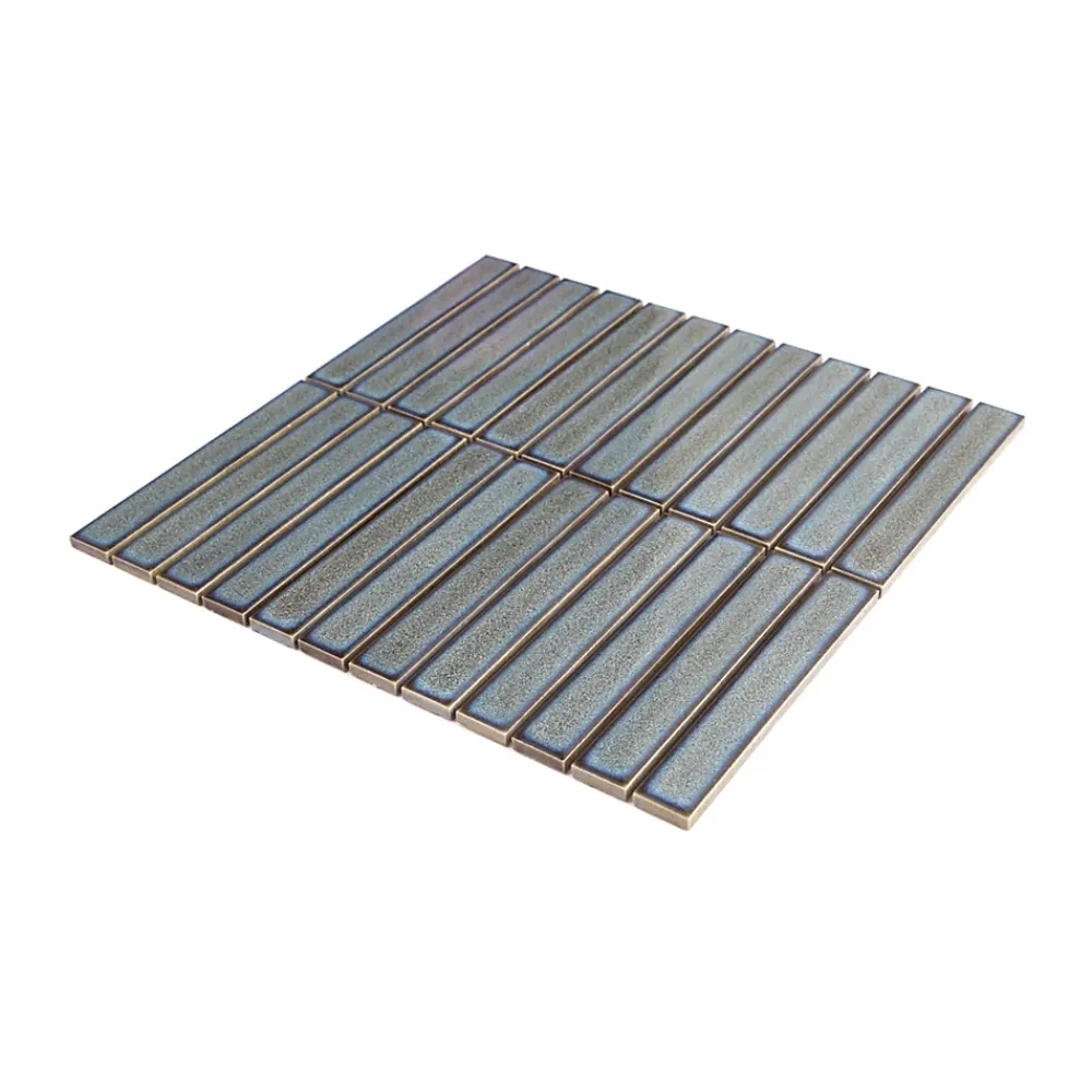 GoodHome Mosaïque céramique gris L. 29,5 x l. 29,8 cm- Mosaïque Pour Pièce À Vivre|Mosaïque Pour Salle De Bains