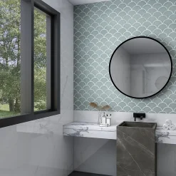 GoodHome Mosaïque céramique gris L. 25,9 x l. 27,3 cm- Mosaïque Pour Pièce À Vivre|Mosaïque