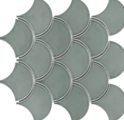 GoodHome Mosaïque céramique gris L. 25,9 x l. 27,3 cm- Mosaïque Pour Pièce À Vivre|Mosaïque