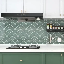 GoodHome Mosaïque céramique gris L. 25,9 x l. 27,3 cm- Mosaïque Pour Pièce À Vivre|Mosaïque