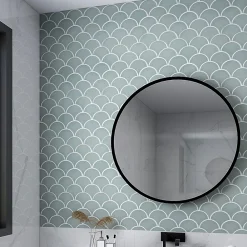 GoodHome Mosaïque céramique gris L. 25,9 x l. 27,3 cm- Mosaïque Pour Pièce À Vivre|Mosaïque
