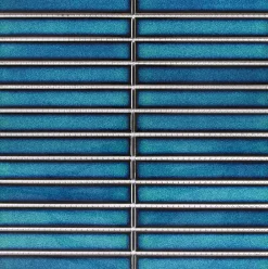 GoodHome Mosaïque Pour Douche<Mosaïque céramique Luisa bleu L. 29,8 x l. 29,5 cm