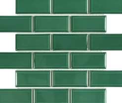 GoodHome Mosaïque céramique Trentiemax vert L. 29,3 x l. 28,8 cm- Mosaïque Pour Wc|Mosaïque Pour Pièce À Vivre