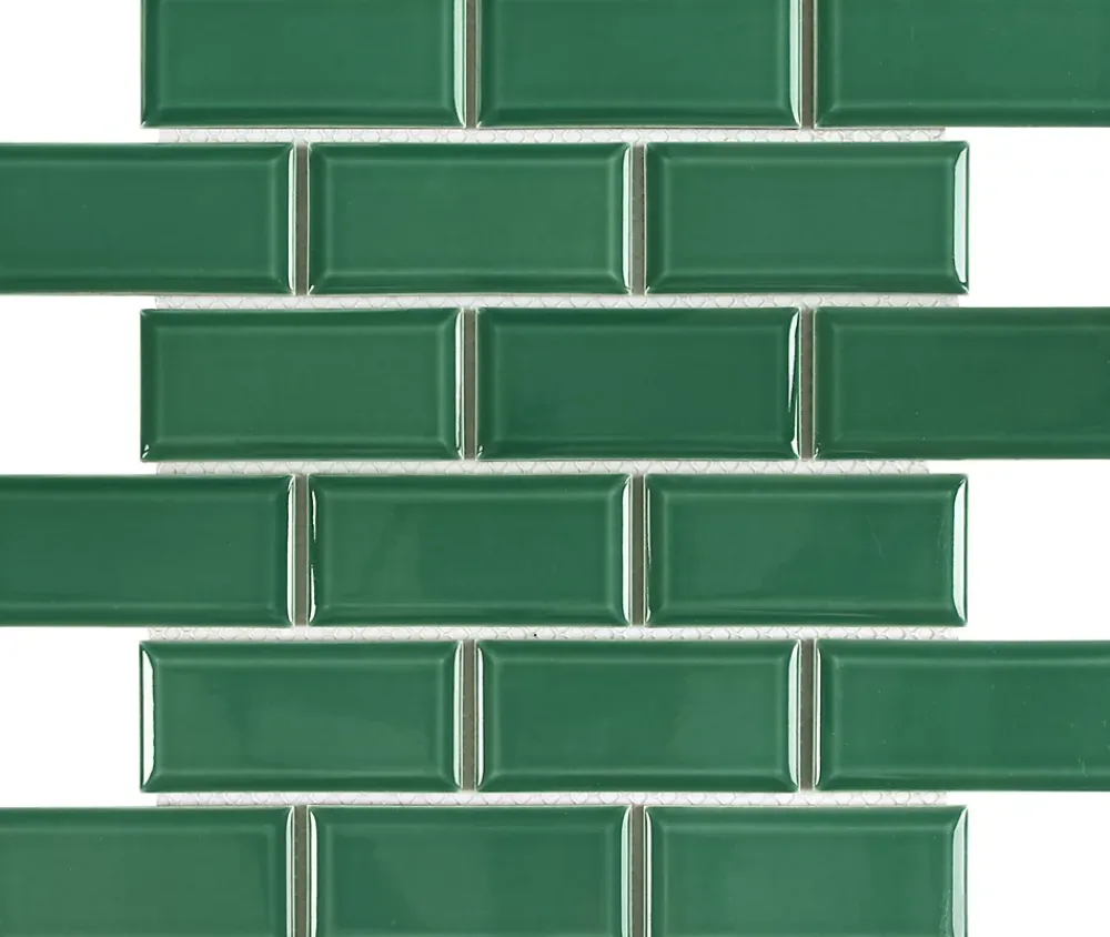 GoodHome Mosaïque céramique Trentiemax vert L. 29,3 x l. 28,8 cm- Mosaïque Pour Wc|Mosaïque Pour Pièce À Vivre