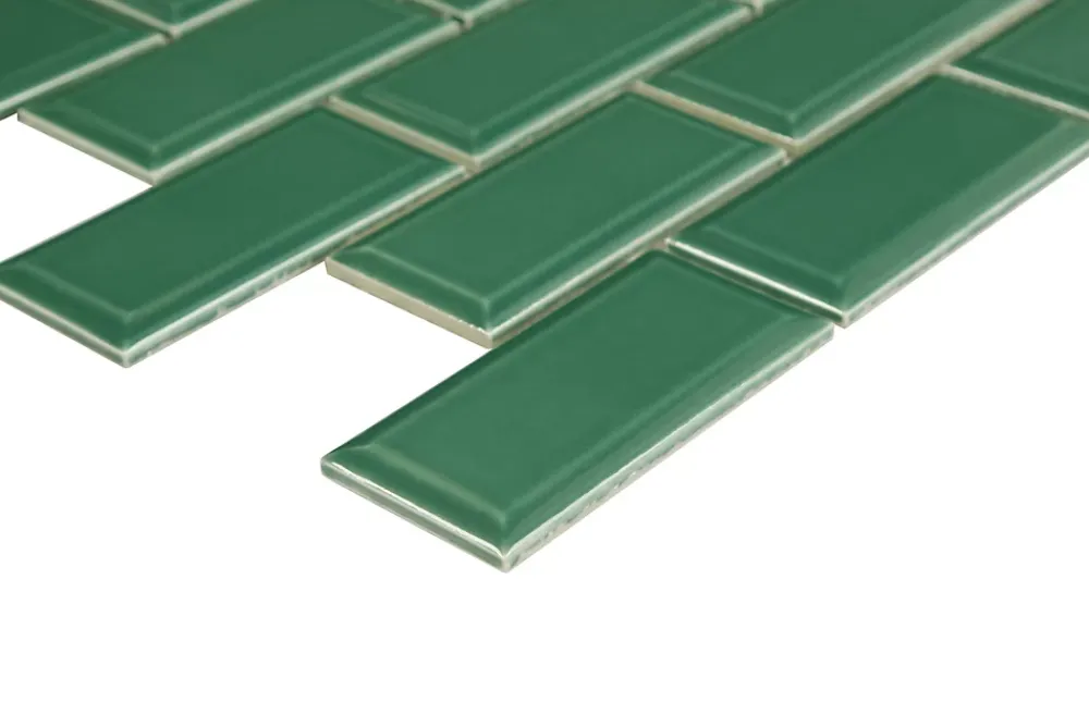 GoodHome Mosaïque céramique Trentiemax vert L. 29,3 x l. 28,8 cm- Mosaïque Pour Wc|Mosaïque Pour Pièce À Vivre